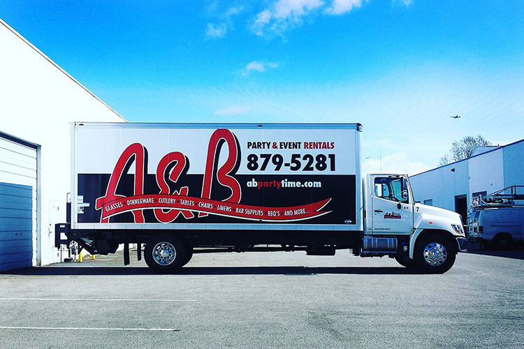 A & B Partytime Rentals Truck
