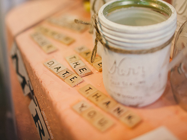 Save the date - scrabble tiles